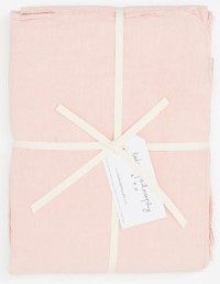 Bed and Philosophy Linen Flat Sheet Blush 1